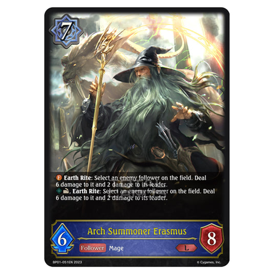 Shadowverse Evolve - BP01 - Advent of Genesis - Arch Summoner Erasmus - BP01-051