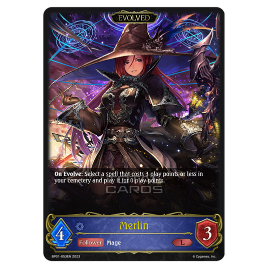 Shadowverse Evolve - BP01 - Advent of Genesis - Merlin (Evolved) - BP01-053