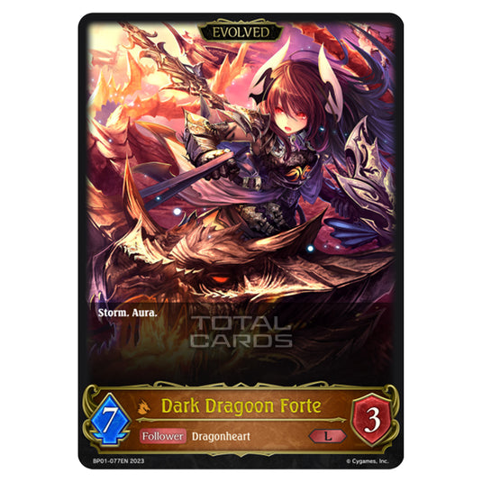 Shadowverse Evolve - BP01 - Advent of Genesis - Dark Dragoon Forte (Evolved) - BP01-077