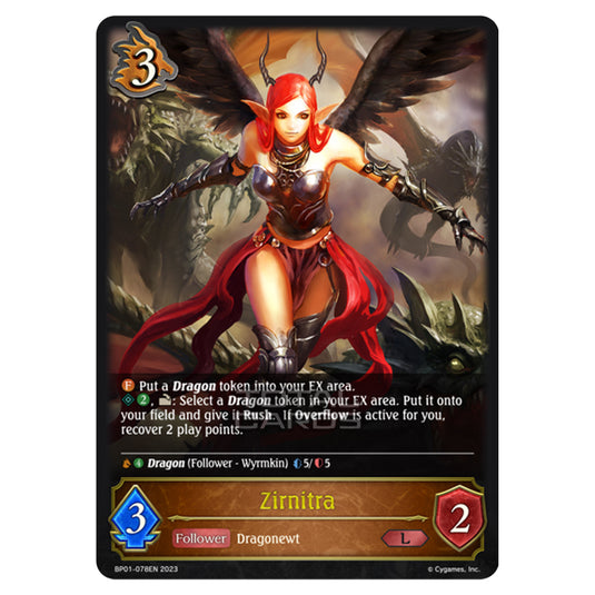 Shadowverse Evolve - BP01 - Advent of Genesis - Zirnitra - BP01-078