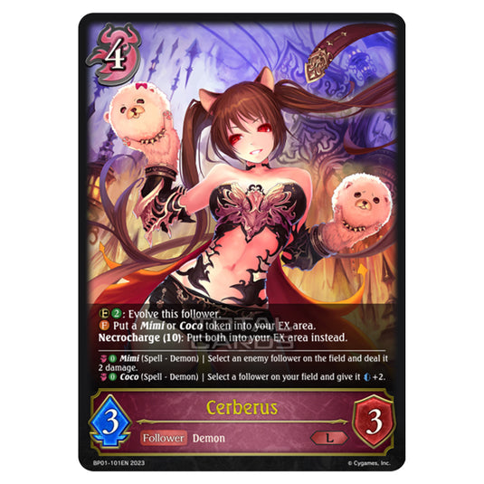 Shadowverse Evolve - BP01 - Advent of Genesis - Cerberus - BP01-101