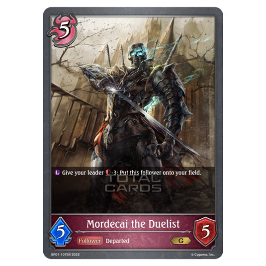 Shadowverse Evolve - BP01 - Advent of Genesis - Mordecai the Duelist - BP01-107