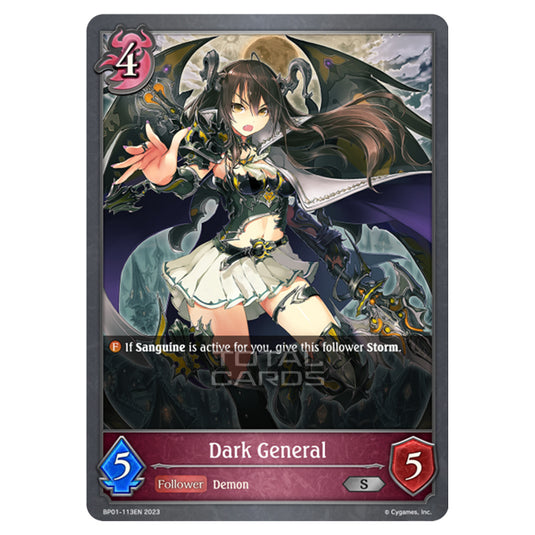 Shadowverse Evolve - BP01 - Advent of Genesis - Dark General - BP01-113