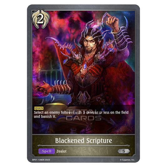 Shadowverse Evolve - BP01 - Advent of Genesis - Blackened Scripture - BP01-139