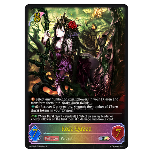 Shadowverse Evolve - BP01 - Advent of Genesis - Rose Queen - BP01-SL01