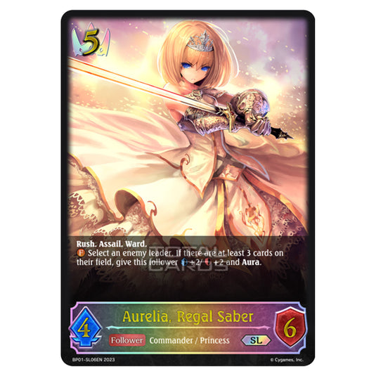 Shadowverse Evolve - BP01 - Advent of Genesis - Aurelia, Regal Saber - BP01-SL06