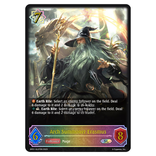 Shadowverse Evolve - BP01 - Advent of Genesis - Arch Summoner Erasmus - BP01-SL07