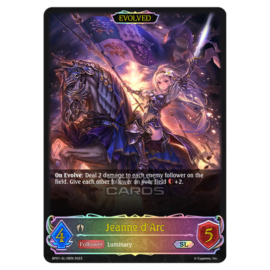 Shadowverse Evolve - BP01 - Advent of Genesis - Jeanne d'Arc (Evolved) - BP01-SL18