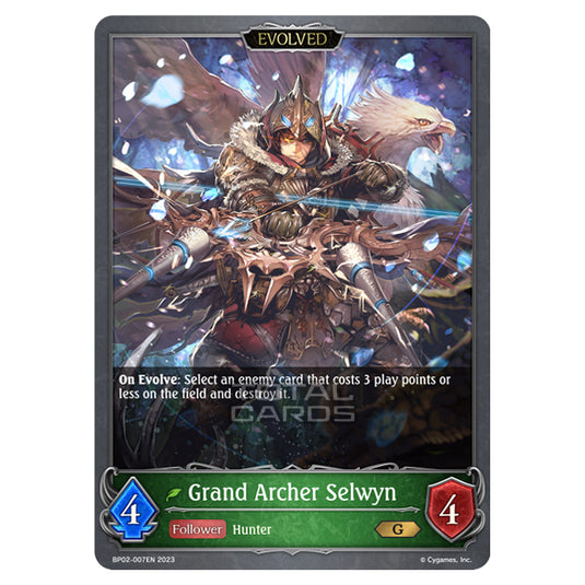 Shadowverse Evolve - BP02 - Reign of Bahamut - Grand Archer Selwyn (Evolved) - BP02-007EN