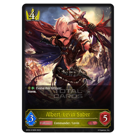 Shadowverse Evolve - BP02 - Reign of Bahamut - Albert, Levin Saber - BP02-018EN