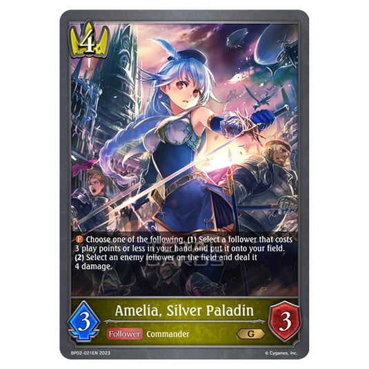 Shadowverse Evolve - BP02 - Reign of Bahamut - Amelia, Silver Paladin - BP02-021EN