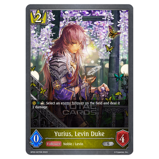 Shadowverse Evolve - BP02 - Reign of Bahamut - Yurius, Levin Duke - BP02-027EN