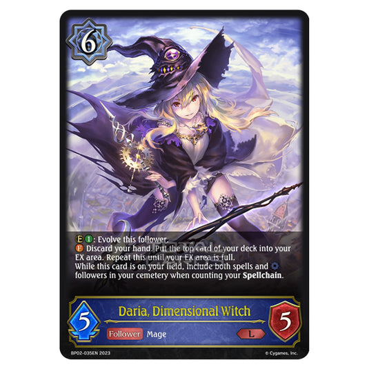 Shadowverse Evolve - BP02 - Reign of Bahamut - Daria, Dimensional Witch - BP02-035EN