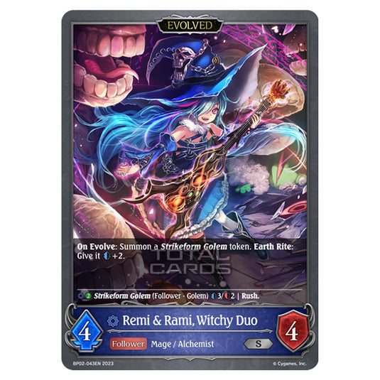 Shadowverse Evolve - BP02 - Reign of Bahamut - Remi & Rami, Witchy Duo (Evolved) - BP02-043EN