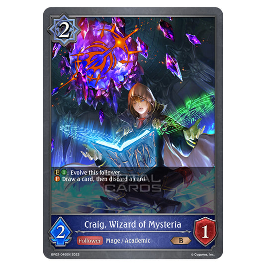 Shadowverse Evolve - BP02 - Reign of Bahamut - Craig, Wizard of Mysteria - BP02-046EN