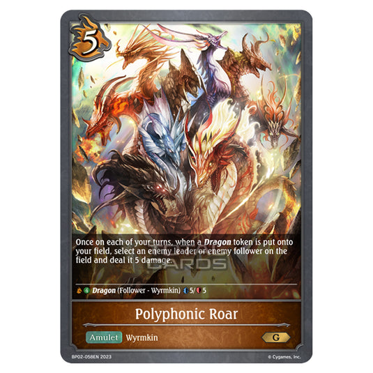 Shadowverse Evolve - BP02 - Reign of Bahamut - Polyphonic Roar - BP02-058EN