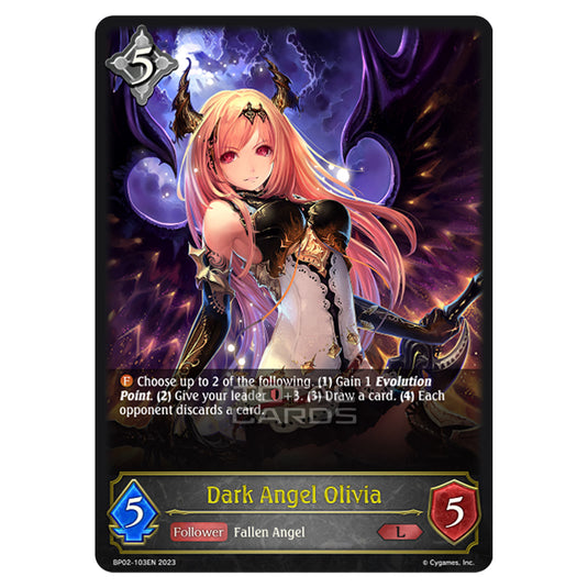 Shadowverse Evolve - BP02 - Reign of Bahamut - Dark Angel Olivia - BP02-103EN