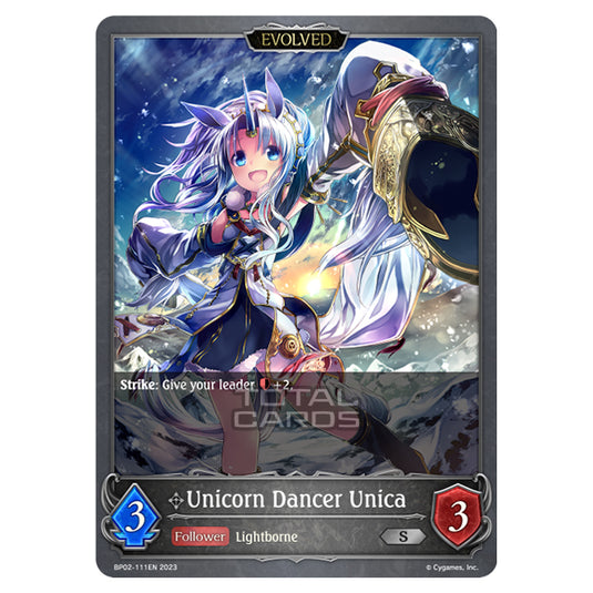 Shadowverse Evolve - BP02 - Reign of Bahamut - Unicorn Dancer Unica (Evolved) - BP02-111EN