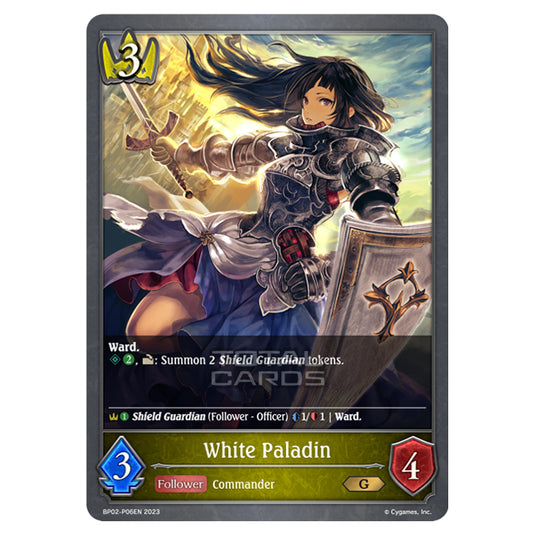 Shadowverse Evolve - BP02 - Reign of Bahamut - White Paladin - BP02-P06EN