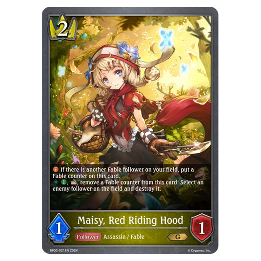 Shadowverse Evolve - Flame of Laevateinn - Maisy, Red Riding Hood - BP03-021EN