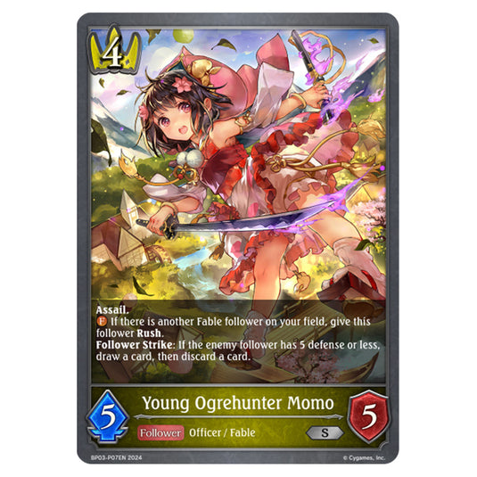 Shadowverse Evolve - Flame of Laevateinn - Young Ogrehunter Momo - BP03-P07EN