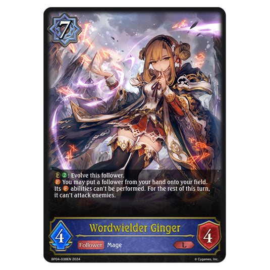 Shadowverse Evolve - Cosmic Mythos - Wordwielder Ginger - BP04-038EN