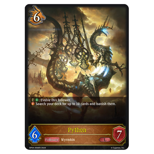 Shadowverse Evolve - Cosmic Mythos - Python - BP04-059EN