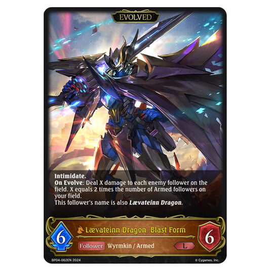 Shadowverse Evolve - Cosmic Mythos - Lævateinn Dragon, Blast Form - BP04-062EN