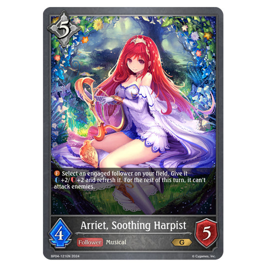 Shadowverse Evolve - Cosmic Mythos - Arriet, Soothing Harpist - BP04-121EN