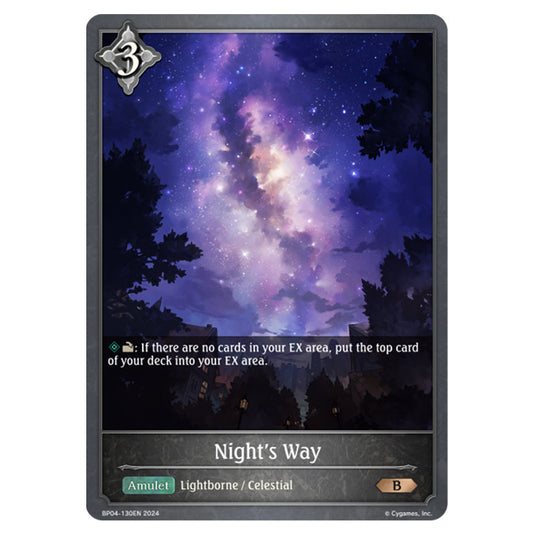 Shadowverse Evolve - Cosmic Mythos - Night's Way - BP04-130EN