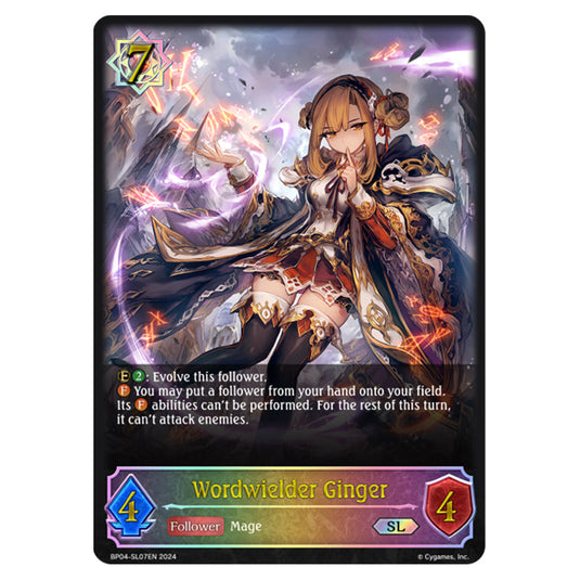 Shadowverse Evolve - Cosmic Mythos - Wordwielder Ginger - BP04-SL07EN