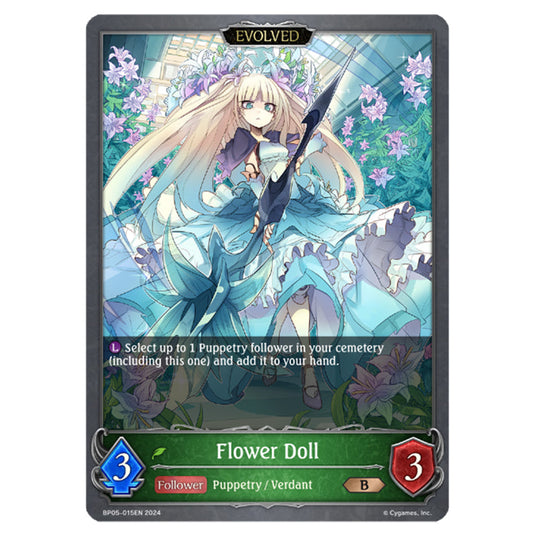 Flower Doll BP05-015EN card from the Shadowverse: Evolve set Omens Eternal