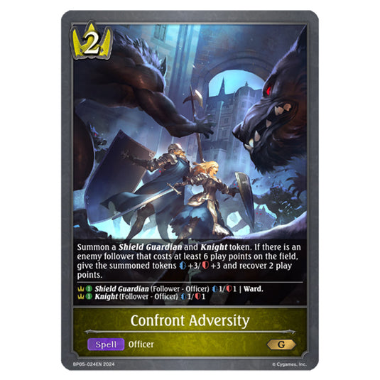 Confront Adversity BP05-024EN card from the Shadowverse: Evolve set Omens Eternal