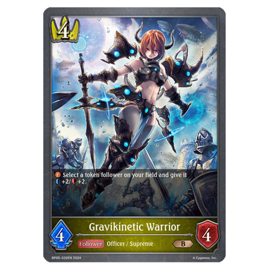 Gravikinetic Warrior BP05-032EN card from the Shadowverse: Evolve set Omens Eternal