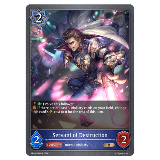 Servant of Destruction BP05-048EN card from the Shadowverse: Evolve set Omens Eternal