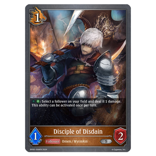 Disciple of Disdain BP05-059EN card from the Shadowverse: Evolve set Omens Eternal