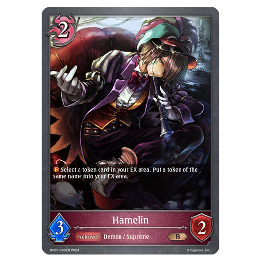 Hamelin BP05-083EN card from the Shadowverse: Evolve set Omens Eternal