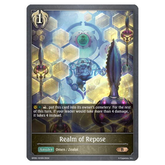 Realm of Repose BP05-101EN card from the Shadowverse: Evolve set Omens Eternal