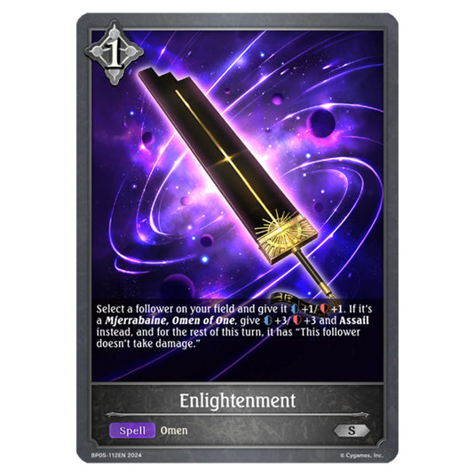 Enlightenment BP05-112EN card from the Shadowverse: Evolve set Omens Eternal