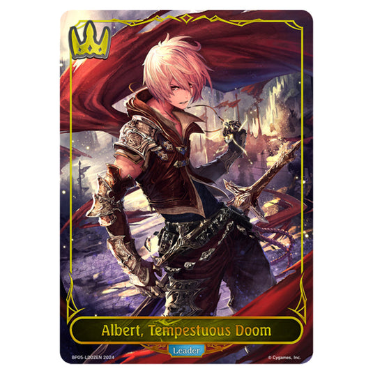 Albert, Tempestuous Doom BP05-LD02EN card from the Shadowverse: Evolve set Omens Eternal