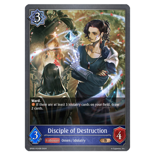 Disciple of Destruction BP05-P21EN card from the Shadowverse: Evolve set Omens Eternal