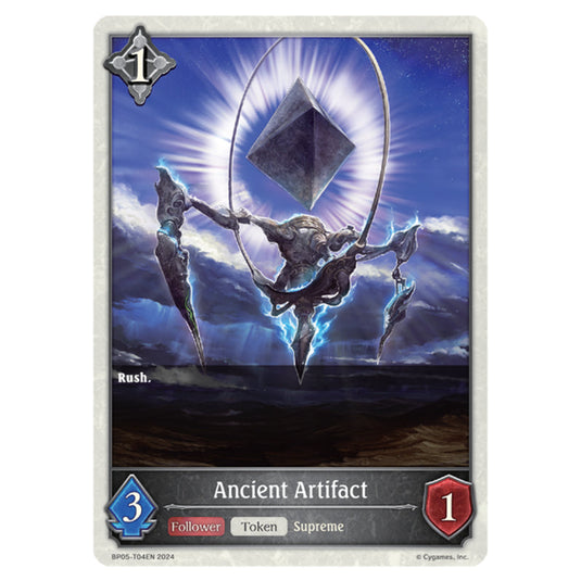 Ancient Artifact BP05-T04EN card from the Shadowverse: Evolve set Omens Eternal