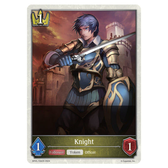 Knight BP05-T06EN card from the Shadowverse: Evolve set Omens Eternal