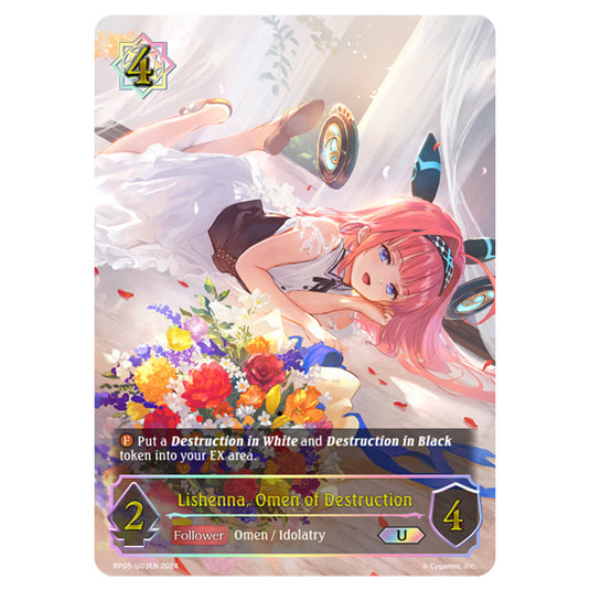 Lishenna, Omen of Destruction BP05-U03EN card from the Shadowverse: Evolve set Omens Eternal