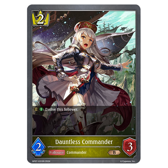 Dauntless Commander BP07-031EN card from the Shadowverse: Evolve set Verdant Steel