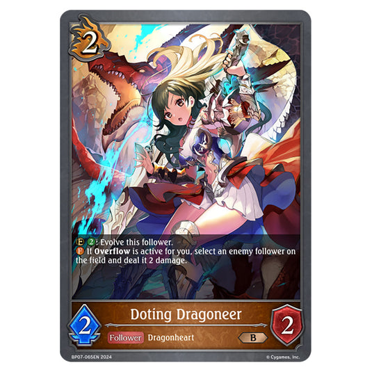 Doting Dragoneer BP07-065EN card from the Shadowverse: Evolve set Verdant Steel