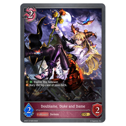 Doublame, Duke and Dame BP07-073EN card from the Shadowverse: Evolve set Verdant Steel