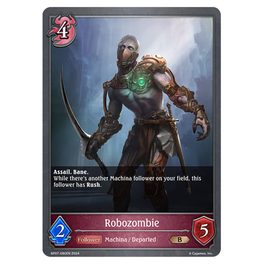 Robozombie BP07-080EN card from the Shadowverse: Evolve set Verdant Steel