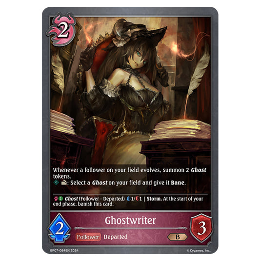 Ghostwriter BP07-084EN card from the Shadowverse: Evolve set Verdant Steel