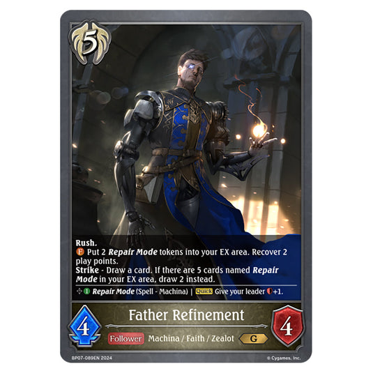 Father Refinement BP07-089EN card from the Shadowverse: Evolve set Verdant Steel